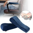 thumbnail image 1 of 2 Packs Chair Armrest Pads Memory Home Chair Arm Cover Comfy(Navy), 1 of 9