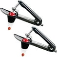 thumbnail image 1 of 2 Packs Cherry Pitter Tools, Cherry Seed Core Remover Olives Pitter Tool, Stainless Steel Cherries Corer with Space-Saving Lock Design (Black & Green), 1 of 5