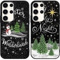 thumbnail image 1 of 2 Packs Christmas Print Phone Case for Samsung Galaxy A35 5G 6.6", with Aesthetics Pattern Design Soft TPU Silicone Xmas Cases, Shockproof Bumper Protector Camera Girls Women Cover, Snowman A, 1 of 6