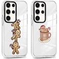 thumbnail image 1 of 2 Packs Christmas Transparent Print Case for Samsung Galaxy S20 FE/S20 Lite 6.5", Aesthetics Pattern Design Soft Silicone Xmas Cases, Shockproof Bumper Protector Camera Girls Cover, Gingerbread, 1 of 5