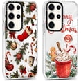 thumbnail image 1 of 2 Packs Christmas Transparent Print Phone Case for Samsung Galaxy A12 6.5", Aesthetics Pattern Design Soft Silicone Xmas Cases, Shockproof Bumper Protector Camera Girls Women Cover, Gift, 1 of 5