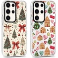 thumbnail image 1 of 2 Packs Christmas Transparent Print Phone Case for Samsung Galaxy A52 5G 6.5", Aesthetics Pattern Design Soft Silicone Xmas Cases, Shockproof Bumper Protector Camera Girls Women Cover, Tree A, 1 of 5