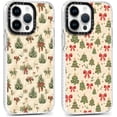 thumbnail image 1 of 2 Packs Christmas Transparent Print Phone Case for iPhone 13 Pro 6.1", Aesthetics Pattern Design Soft TPU Silicone Xmas Cases, Shockproof Bumper Protector Camera Girls Cover, Tree C, 1 of 5