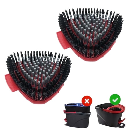 2 Pack Scrub Brushes Compatible with O-Cedar EasyWring System | Shower & Floor Scrubber for Cleaning | Ideal for Kitchen, Deck, Bathroom & Floors