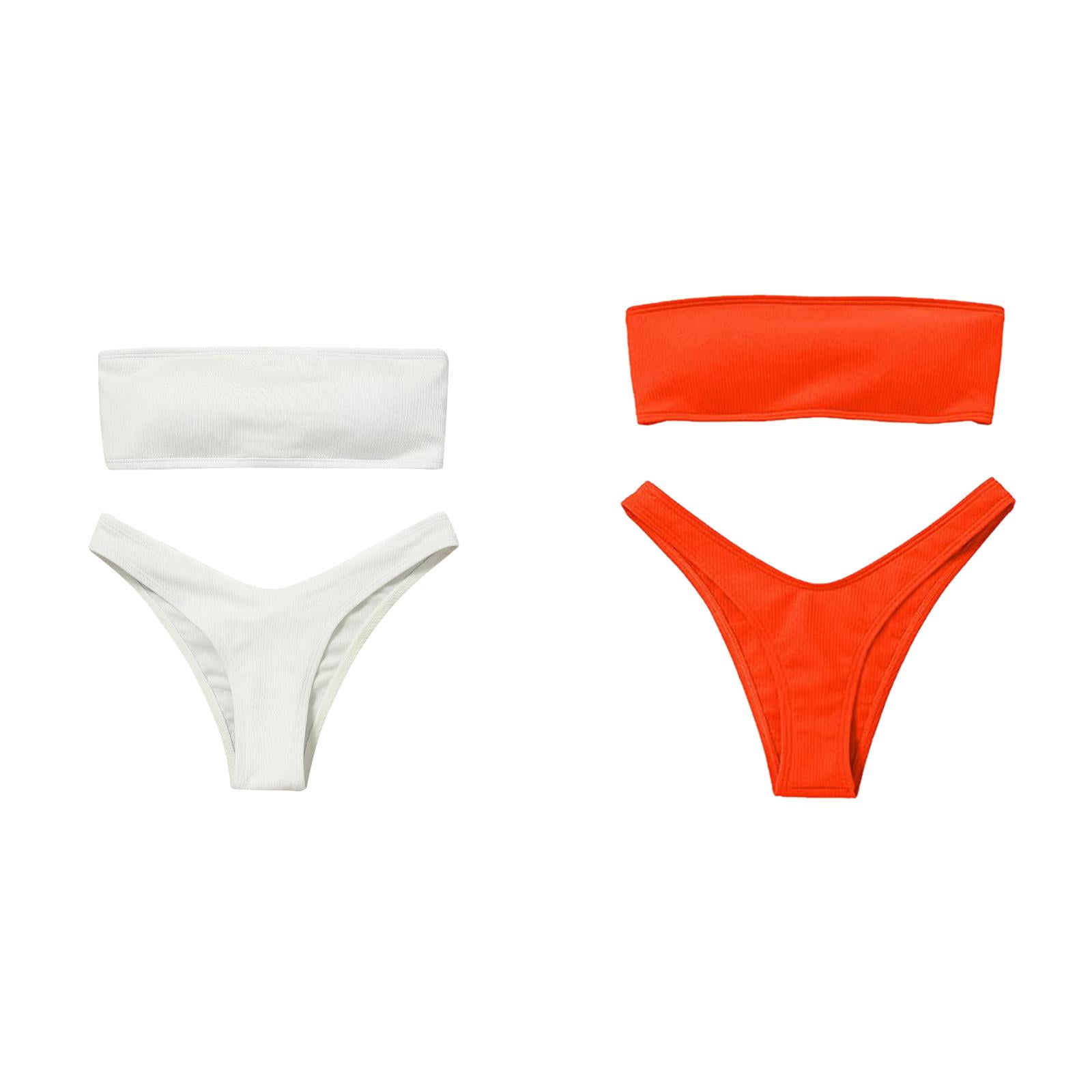 (2Packs)Control Piece Bikini High Women Swim Shorts and Bikini Top