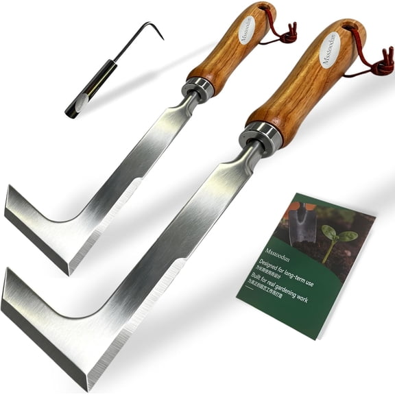 2 Packs Crack Weeding Tool, Stainless Steel Root Hook, Heavy Duty Crevice Weeding Tool, Suitable for Sidewalk Cracks, Driveways, Terraces and Paving Stones, Manual Weeder, Suitable for Grass, Moss an