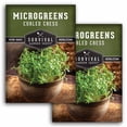 thumbnail image 1 of 2 Packs Curled Cress Microgreens Seeds - Non-GMO Heirloom Annual Full Sun Herb, 1 of 6