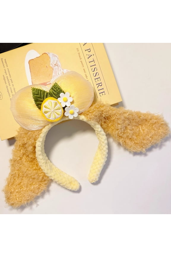 2 Packs Cute Girly Biscuit Headband for Washing Face Makeup Skincare, Animal Headbands for Women Girls Trendy Stuff Gifts
