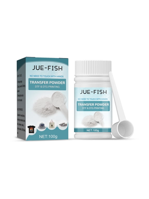 2 Packs DTF Transfer Powder Hot Melt Adhesive for All DTF DTG Printers White Digital Transfer Powder High Quality Bonding for Silk Polyester Nylon Leather 50 50 Blends