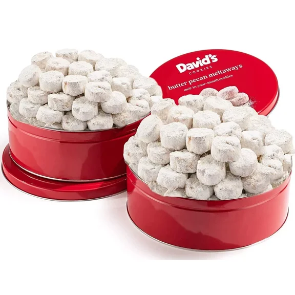 2 Packs David's Cookies Gourmet Butter Pecan Meltaway 32oz Each Packs,Total 64oz