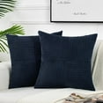 thumbnail image 1 of 2 Packs Decorative Throw Pillow Covers for Living Room Couch Bed, Farmhouse Boho Home Decor, Soft Corss Corduroy Patchwork Textured Square Cushion Case, 1 of 6
