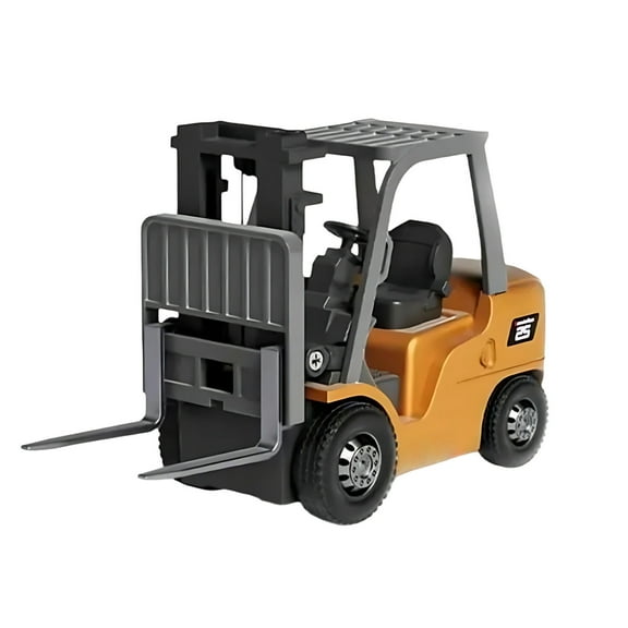 2 Packs Diecast Forklift Truck Toy High Detail Vehicle Model with Movable Forks for Kids Play Sandbox Dirt Construction Site Alloy Miniature Engineering Toy for Collectors Desk Display