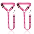 thumbnail image 1 of 2 Packs Dog Cat Safety Seat Belt Strap Car Headrest Restraint, Pink, 1 of 7