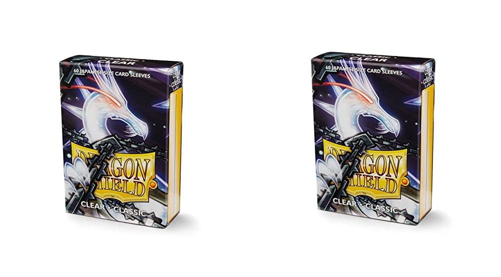 2 Packs Dragon Shield Classic Mini Japanese Clear 60 ct Card Sleeves Value Bundle!