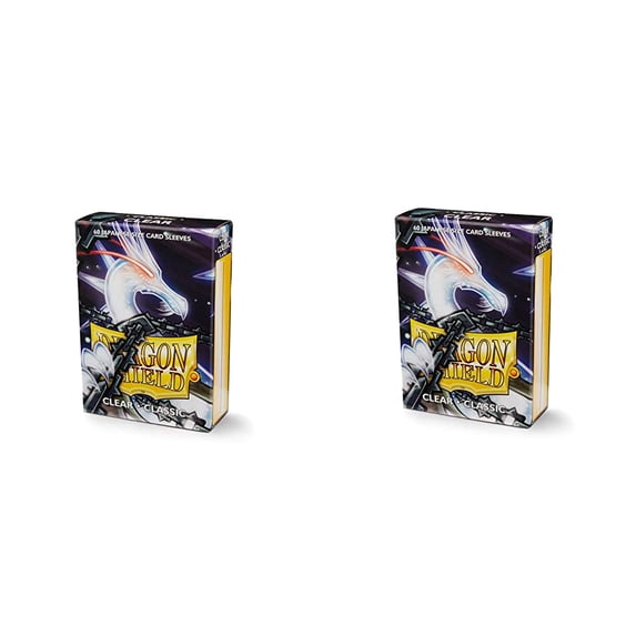 2 Packs Dragon Shield Classic Mini Japanese Clear 60 ct Card Sleeves Value Bundle!