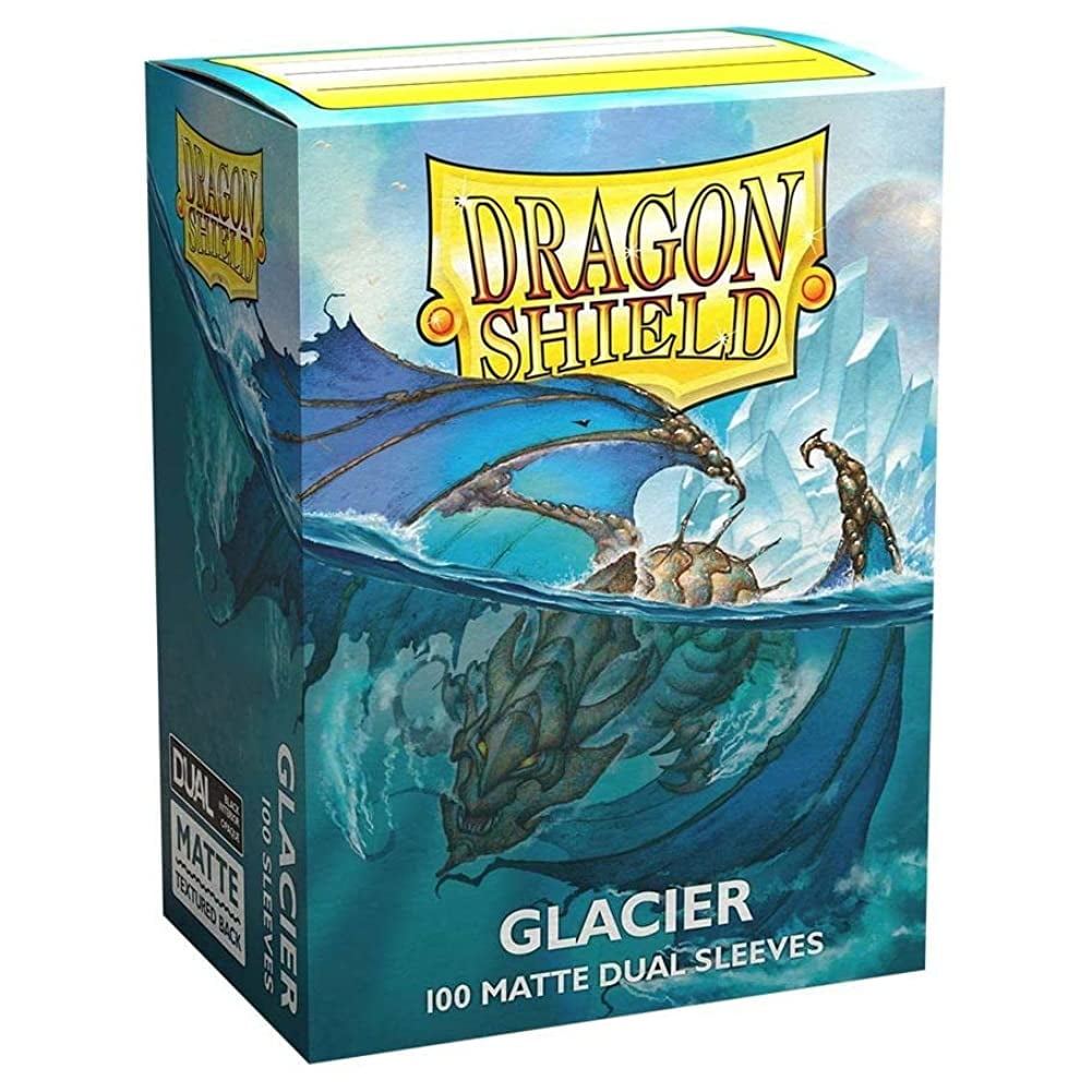 2 Packs Dragon Shield Dual Matte Glacier Standard Size 100 ct Card Sleeves Value Bundle!