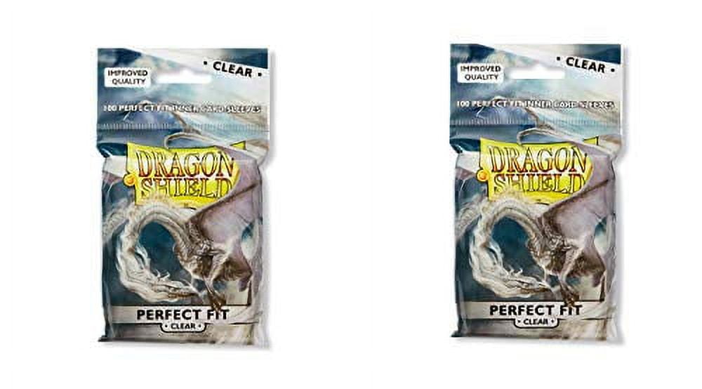 2 Packs Dragon Shield Inner Sleeve Clear Standard Size 100 ct Card ...