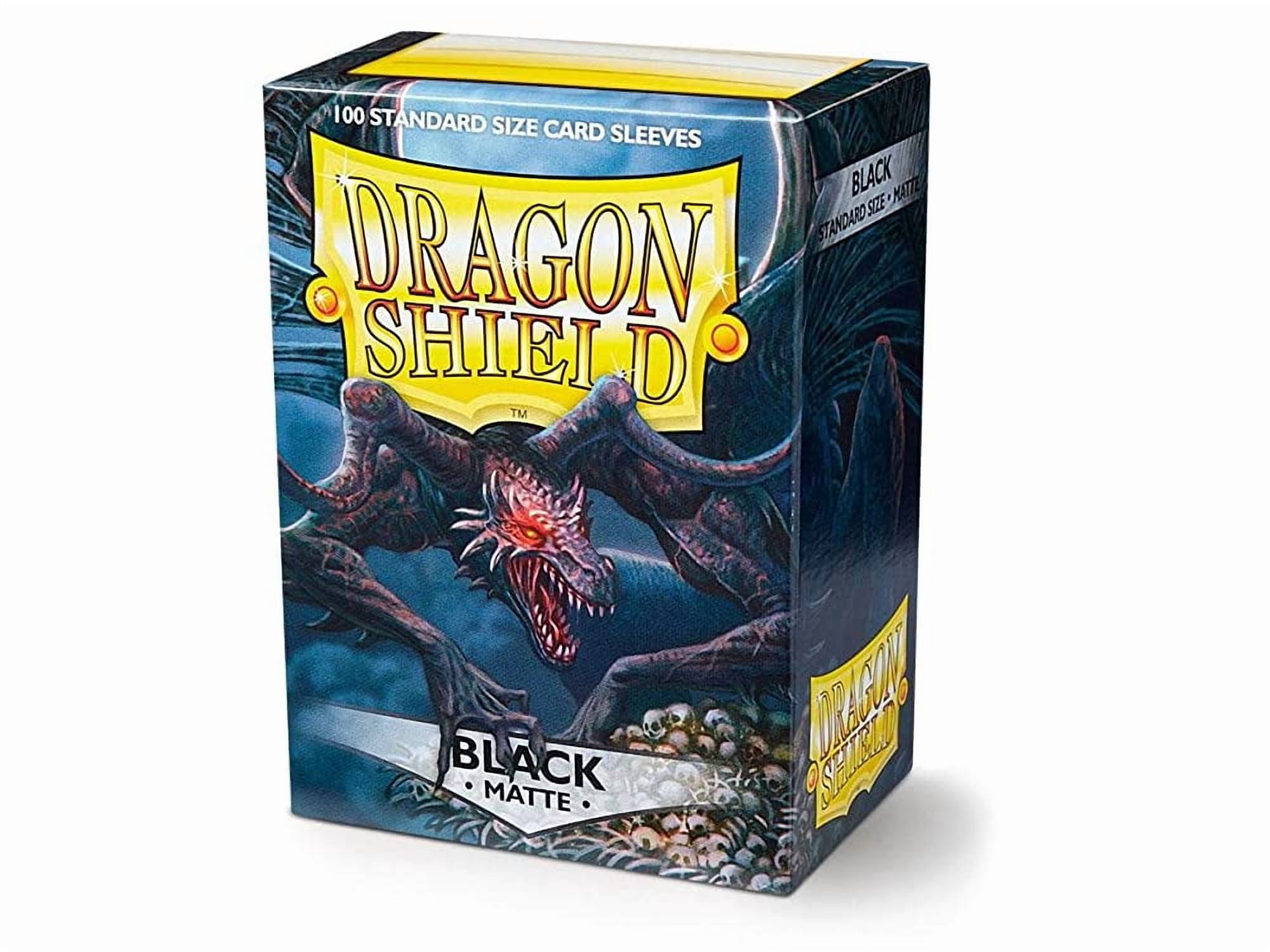 2 Packs Dragon Shield Matte Black Standard Size 100 ct Card Sleeves Value Bundle!