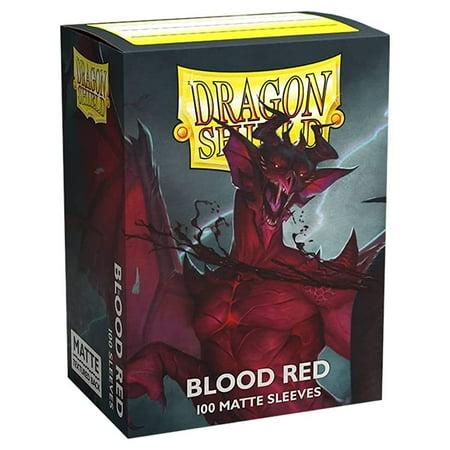 2 Packs Dragon Shield Matte Blood Red Standard Size 100 ct Card Sleeves Value Bundle!