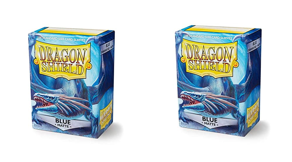 2 Packs Dragon Shield Matte Blue Standard Size 100 ct Card Sleeves Value Bundle!