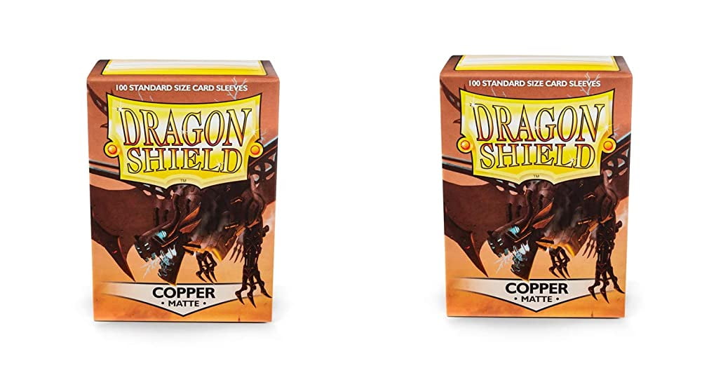 2 Packs Dragon Shield Matte Copper Standard Size 100 ct Card Sleeves Value Bundle!