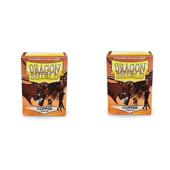 2 Packs Dragon Shield Matte Copper Standard Size 100 ct Card Sleeves Value Bundle!