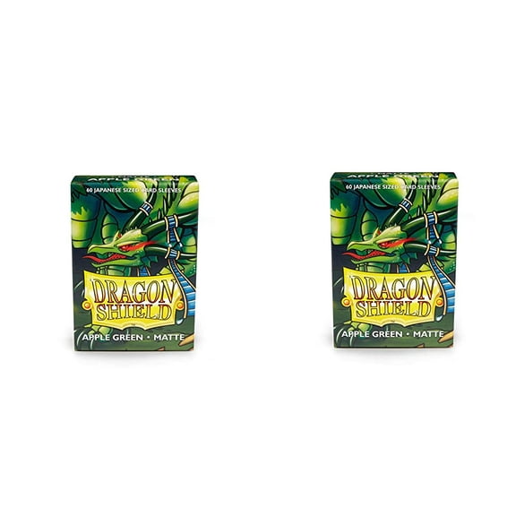 2 Packs Dragon Shield Matte Mini Japanese Apple Green 60 ct Card Sleeves Value Bundle!