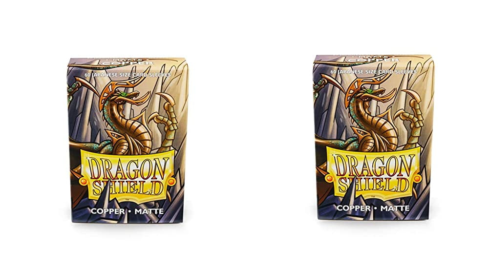 2 Packs Dragon Shield Matte Mini Japanese Copper 60 ct Card Sleeves Value Bundle!