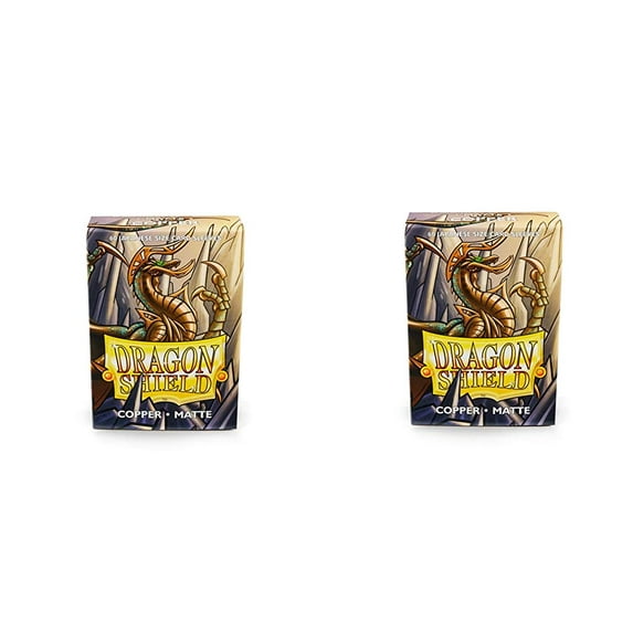 2 Packs Dragon Shield Matte Mini Japanese Copper 60 ct Card Sleeves Value Bundle!