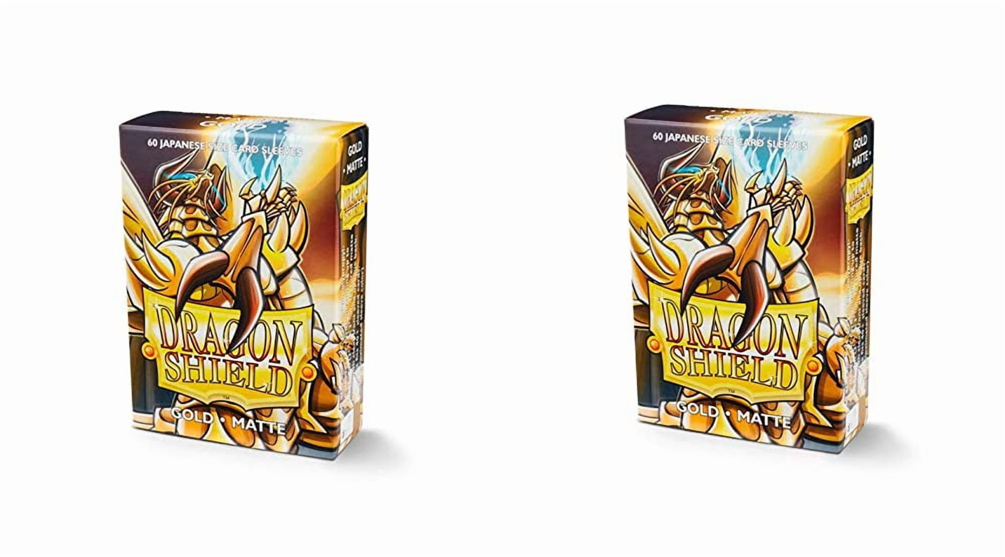 2 Packs Dragon Shield Matte Mini Japanese Gold 60 ct Card Sleeves Value Bundle!