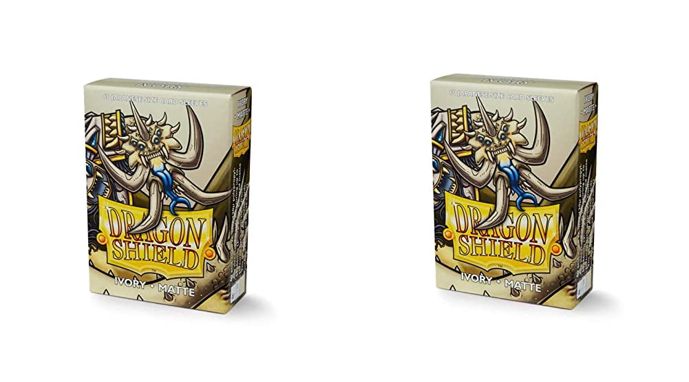 2 Packs Dragon Shield Matte Mini Japanese Ivory 60 ct Card Sleeves Value Bundle!