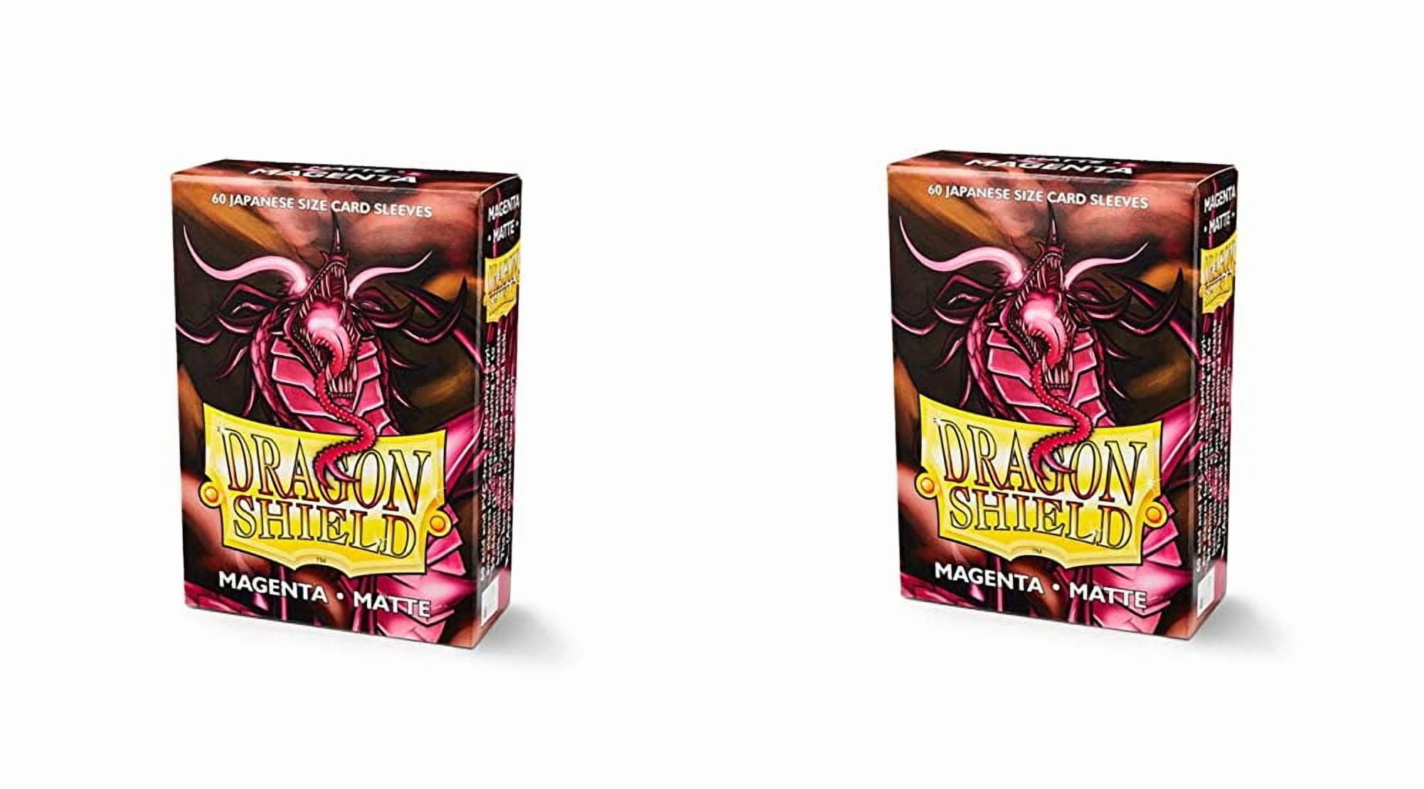 2 Packs Dragon Shield Matte Mini Japanese Magenta 60 ct Card Sleeves Value Bundle!