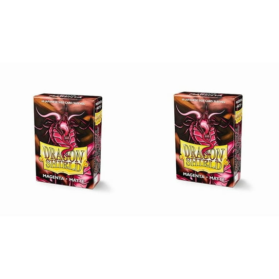 2 Packs Dragon Shield Matte Mini Japanese Magenta 60 ct Card Sleeves Value Bundle!