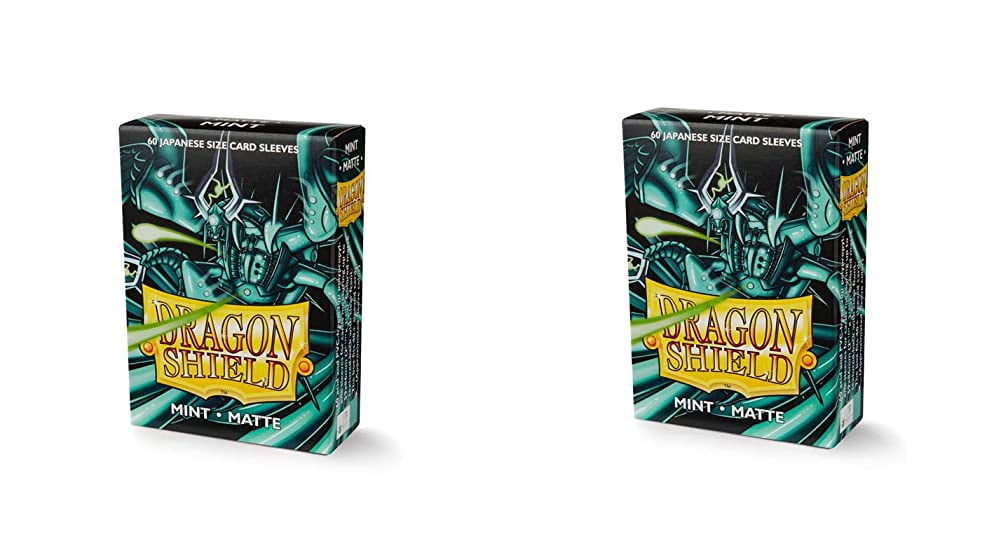 Dragon Shield Dual Matte Card Sleeves Bundle - 2 Packs Of 60, Japanese Size, Opaque Black Back