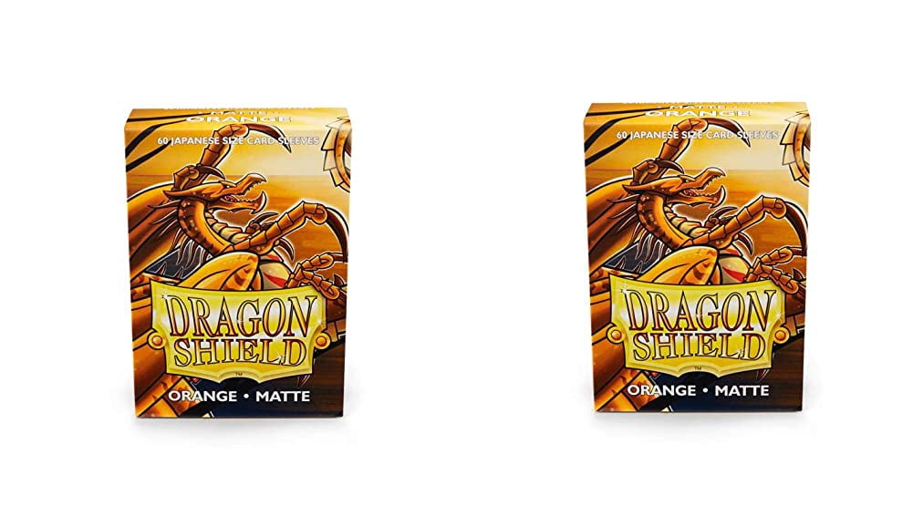 2 Packs Dragon Shield Matte Mini Japanese Orange 60 ct Card Sleeves Value Bundle!