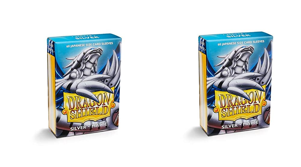 2 Packs Dragon Shield Matte Mini Japanese Silver 60 ct Card Sleeves Value Bundle!