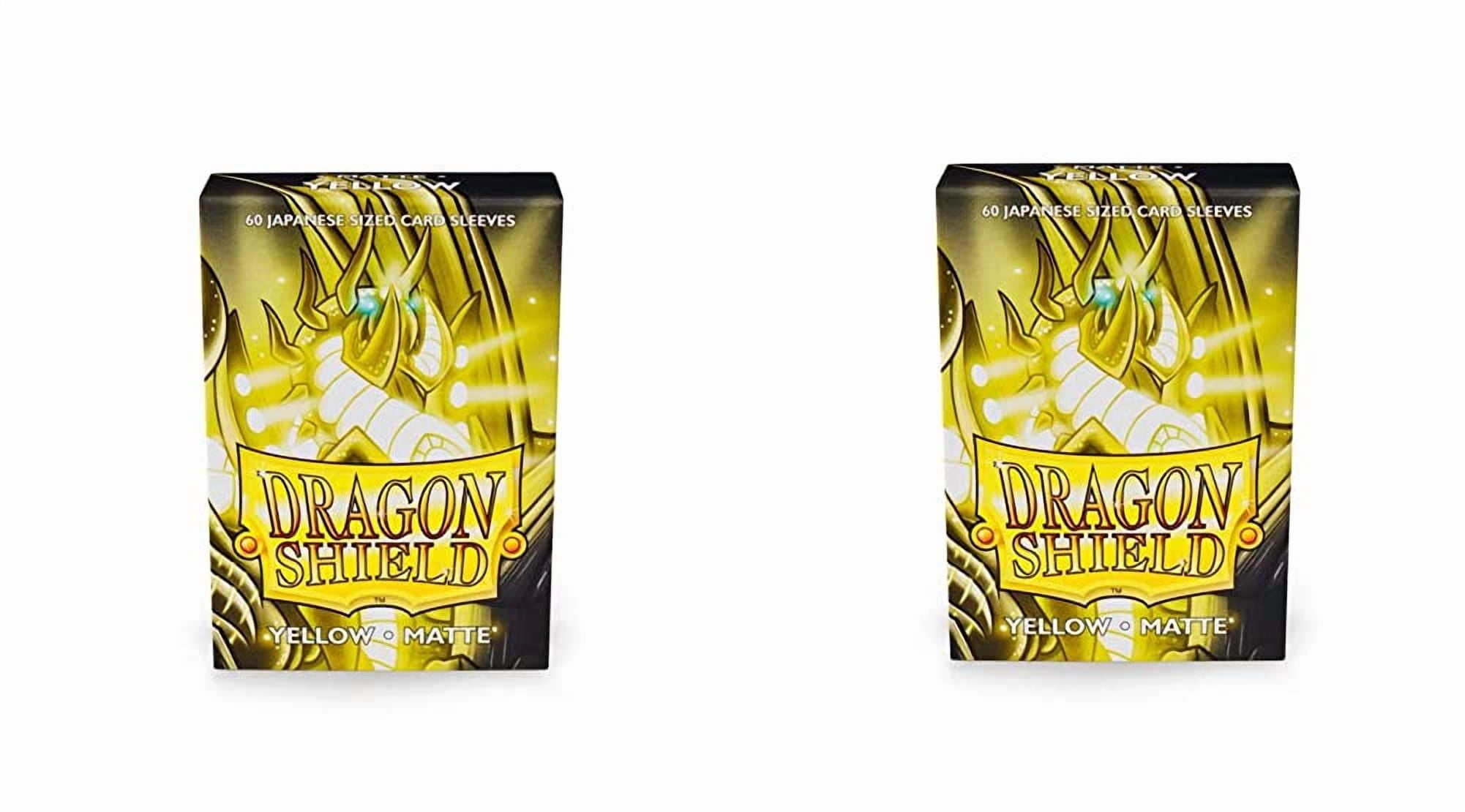 2 Packs Dragon Shield Matte Mini Japanese Yellow 60 ct Card Sleeves Value Bundle!