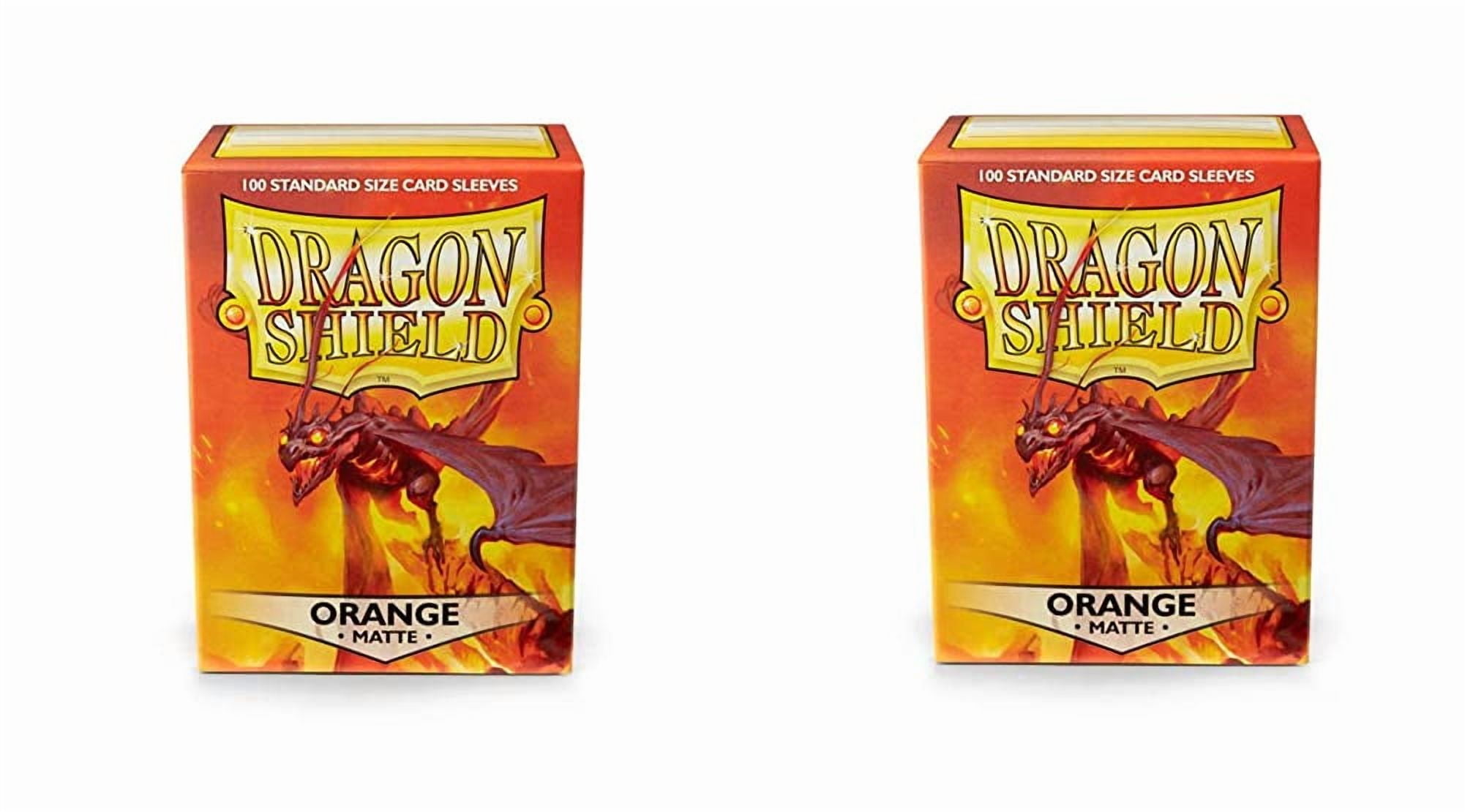 2 Packs Dragon Shield Matte Orange Standard Size 100 ct Card Sleeves Value Bundle!