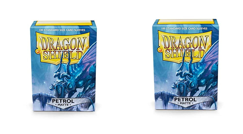 2 Packs Dragon Shield Matte Petrol Standard Size 100 ct Card Sleeves Value Bundle!