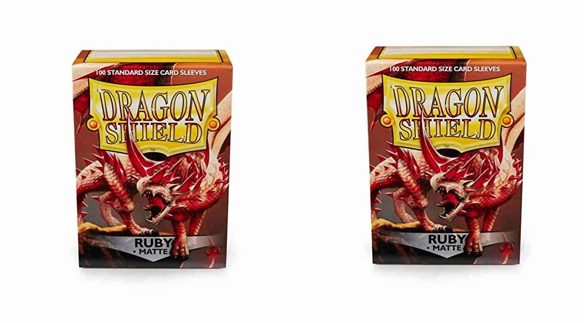 2 Packs Dragon Shield Matte Ruby Standard Size 100 ct Card Sleeves Value Bundle!