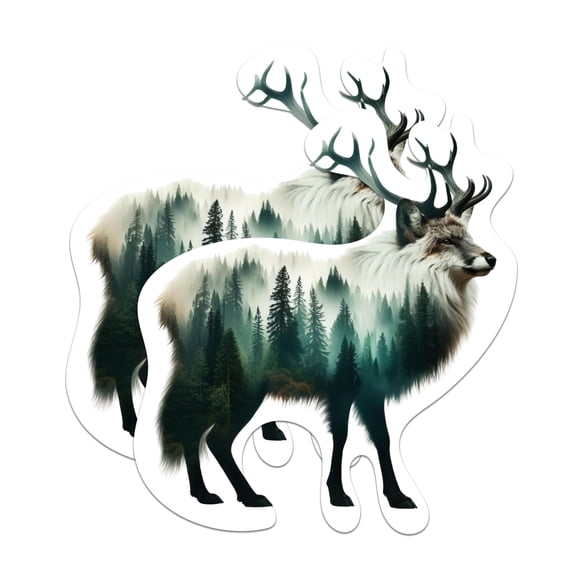 (2 Packs) Elk Cool Wilderness Nature Animal Magnets - Cool Nature Lover Animals Magnets - 5 Inches On Longest Side - Premium Magnet - for Fridges, Toolboxes, Cars - Made in USA - MAG2270