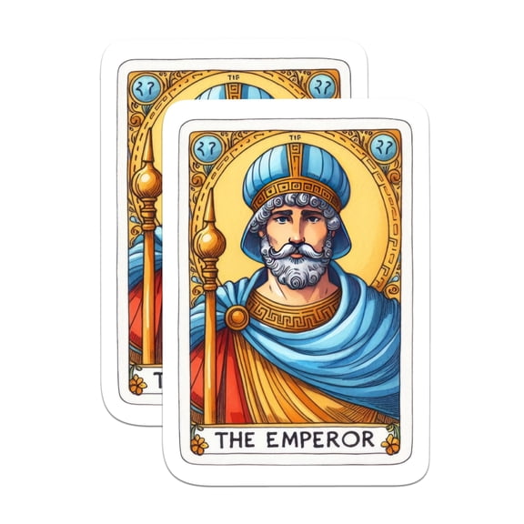 (2 Packs) The Emperor Tarot Card Magnets - Spiritual Mystical Metaphysical Magnets - 5 Inches On Longest Side - Premium Magnet - for Fridges, Toolboxes, Cars - Made in USA - MAG2258