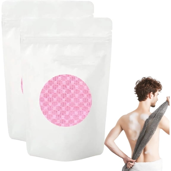 2 Packs Exfoliating Shower Towel for Men and Women, 2026 Upgraded Dual-Sided Deep Cleansing Scrub Wash Back Bath Cloth for Body Face, Exfoliating Washcloth Back Body Scrubber (Pink)