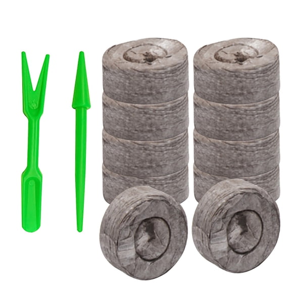 2 Packs Expandable Peat Pellets Seed Starter Plugs for Planting 30mm Grow Medium Hydroponic Garden Kit with 2 Seedling Shovels Easy Transplanting Indoor Outdoor