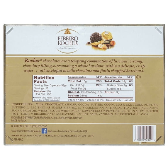 2 Packs Ferrero Rocher Fine Hazelnut Chocolates 48 ct, 21.2 oz Each, Total 96 ct