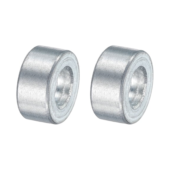 2 Packs Galvanized Steel Spacer 3/8" Bore x 3/4" OD x 3/8" Length