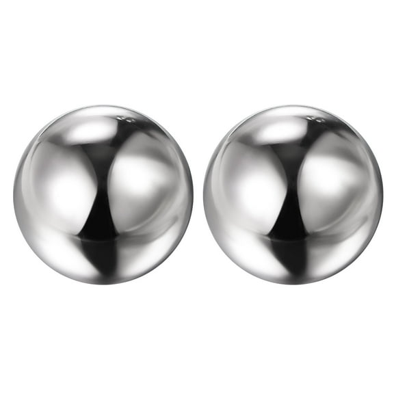 2 Packs Gazing Ball 4 Inch 100mm Polished Hollow Ball, Stainless Steel Gazing Globe Mirror Ball, Silver Tone