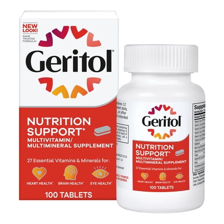 2 Packs Geritol Vitamins Multivitamin & Mineral Supplement 100 Tablets Each