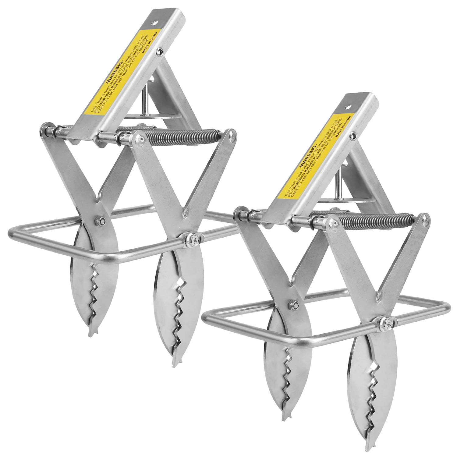 2 Packs Ground Mole Traps TeqHome Solid Metal Scissor Mole Control Easy Step to Set for Lawns