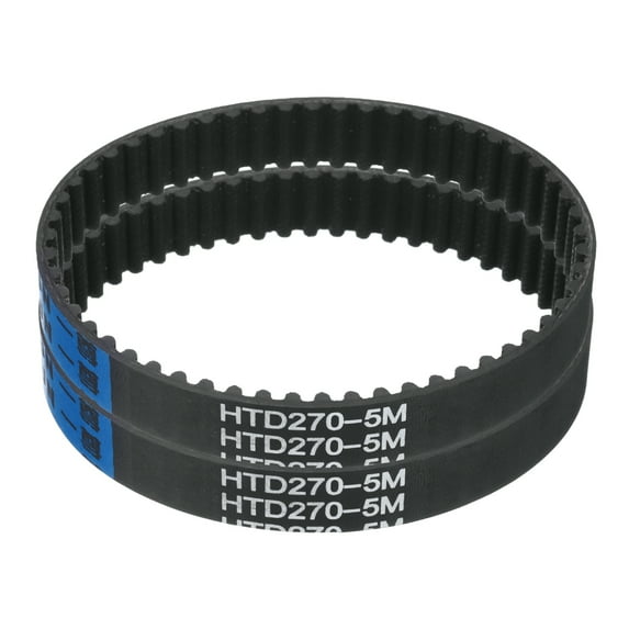 Uxcell 2 pack HTD-5M Rubber Timing Belt 54 Teeth, 270mm Pitch Length x 15mm Width x 3.6mm Height, Pulley Timing Belt